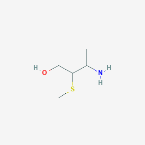 molecular formula C5H13NOS B1373167 3-Amino-2-(methylsulfanyl)butan-1-ol CAS No. 1333756-39-0