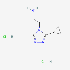 2-(3-cyclopropyl-4H-1,2,4-triazol-4-yl)ethan-1-amine dihydrochloride