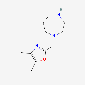 molecular formula C11H19N3O B1373170 1-[(Dimethyl-1,3-oxazol-2-yl)methyl]-1,4-diazepane CAS No. 1183883-52-4
