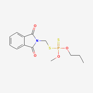 molecular formula C13H16NO4PS2 B13731719 2-[[Methoxy(propoxy)phosphinothioyl]sulfanylmethyl]isoindole-1,3-dione CAS No. 19133-14-3