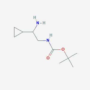molecular formula C10H20N2O2 B1373174 叔丁基 N-(2-氨基-2-环丙基乙基)氨基甲酸酯 CAS No. 1117693-58-9