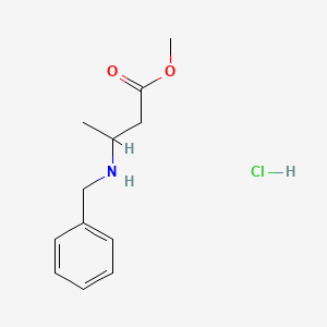 molecular formula C12H18ClNO2 B13731760 Methyl (3R)-3-(Benzylamino)butanoate hydrochloride 