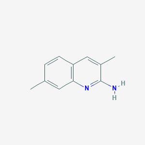 molecular formula C11H12N2 B13731773 3,7-Dimethylquinolin-2-amine CAS No. 137110-40-8