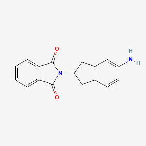 molecular formula C17H14N2O2 B13731794 5-Amino-2-phtalimidoindan 