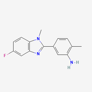 5-(5-fluoro-1-methyl-1H-1,3-benzodiazol-2-yl)-2-methylaniline