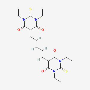 molecular formula C21H26N4O4S2 B13731820 5-[(2E,4E)-5-(1,3-diethyl-4,6-dioxo-2-sulfanylidene-1,3-diazinan-5-yl)penta-2,4-dienylidene]-1,3-diethyl-2-sulfanylidene-1,3-diazinane-4,6-dione 
