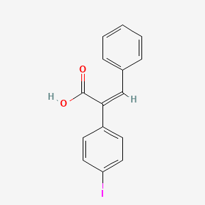 molecular formula C15H11IO2 B13731834 2-(4-Iodophenyl)-3-phenylacrylic acid 
