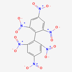 molecular formula C12H4N6O12 B13731845 2,2',4,4',6,6'-Hexanitrobiphenyl CAS No. 4433-16-3