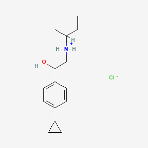 molecular formula C15H24ClNO B13731846 alpha-((sec-Butylamino)methyl)-p-cyclopropyl-benzyl alcohol hydrochloride CAS No. 29632-42-6