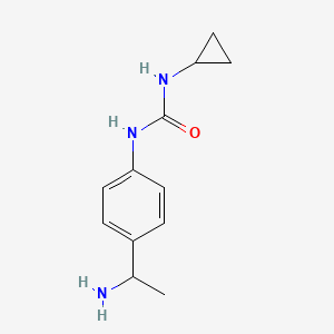 molecular formula C12H17N3O B1373185 1-[4-(1-氨基乙基)苯基]-3-环丙基脲 CAS No. 1250659-48-3