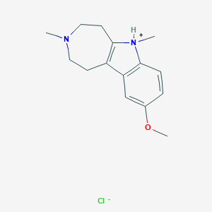 molecular formula C15H21ClN2O B13731861 1,2,3,4,5,6-Hexahydro-9-methoxy-3,6-dimethyl-azepino(4,5-b)indole hydrochloride CAS No. 15923-06-5