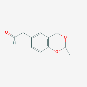 molecular formula C12H14O3 B13731868 2,2-Dimethyl-4H-1,3-benzodioxin-6-acetaldehyde CAS No. 208925-09-1