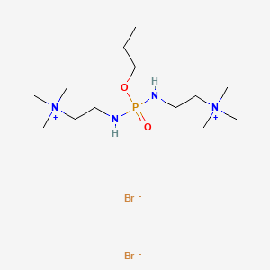 molecular formula C13H35Br2N4O2P B13731877 Trimethyl-[2-[[propoxy-[2-(trimethylazaniumyl)ethylamino]phosphoryl]amino]ethyl]azanium dibromide CAS No. 19143-05-6