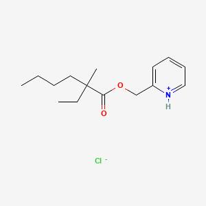molecular formula C15H24ClNO2 B13731893 2-Pyridylmethyl alpha-ethyl-alpha-methylhexanoate hydrochloride CAS No. 42023-73-4