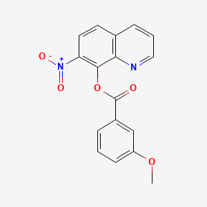 molecular formula C17H12N2O5 B13731900 (7-nitroquinolin-8-yl) 3-methoxybenzoate CAS No. 29007-17-8