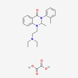 molecular formula C24H31N3O5 B13731926 1-Diethylaminoethyl-2-methyl-1,2,3,4-tetrahydro-3-(o-tolyl)-4-quinazolinone oxalate CAS No. 34963-48-9