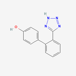 molecular formula C13H10N4O B13731930 4-[2-(2H-tetrazol-5-yl)phenyl]phenol CAS No. 150368-30-2