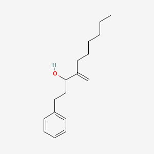 molecular formula C17H26O B13731949 4-Methylidene-1-phenyldecan-3-ol CAS No. 187821-45-0
