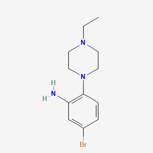 molecular formula C12H18BrN3 B13731951 5-Bromo-2-(4-ethylpiperazin-1-yl)aniline 