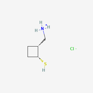 molecular formula C5H12ClNS B13731981 (cis)-2-Mercaptocyclobutylmethylamine hydrochloride CAS No. 41696-77-9