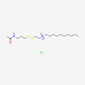 molecular formula C17H37ClN2OS2 B13732029 3-Acetamidopropyl 2-(decylamino)ethyl disulfide hydrochloride CAS No. 15386-71-7