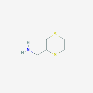 molecular formula C5H11NS2 B1373208 1,4-Dithian-2-ylmethanamine CAS No. 15980-17-3