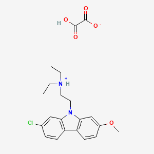 molecular formula C21H25ClN2O5 B13732109 Carbazole, 2-chloro-9-(2-diethylaminoethyl)-7-methoxy-, oxalate CAS No. 41734-87-6