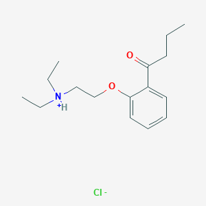molecular formula C16H26ClNO2 B13732116 Butyrophenone, 2'-(2-(diethylamino)ethoxy)-, hydrochloride CAS No. 20809-10-3