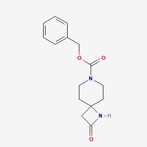molecular formula C15H18N2O3 B1373221 苯甲基 2-氧代-1,7-二氮杂螺[3.5]壬烷-7-羧酸酯 CAS No. 252720-36-8