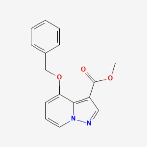 molecular formula C16H14N2O3 B13732267 methyl 4-phenylmethoxypyrazolo[1,5-a]pyridine-3-carboxylate 