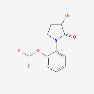 molecular formula C11H10BrF2NO2 B1373227 3-Bromo-1-[2-(difluoromethoxy)phenyl]pyrrolidin-2-one CAS No. 1311318-38-3