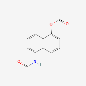 molecular formula C14H13NO3 B13732327 Acetamide, N-[5-(acetyloxy)-1-naphthalenyl]- CAS No. 46874-41-3