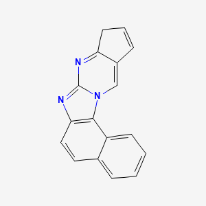molecular formula C17H11N3 B13732342 2,9,11-triazapentacyclo[10.8.0.02,10.04,8.015,20]icosa-1(12),3,5,8,10,13,15,17,19-nonaene CAS No. 204-86-4