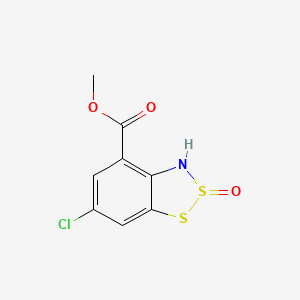 molecular formula C8H6ClNO3S2 B13732355 HSP47 inhibitor III CAS No. 287917-38-8