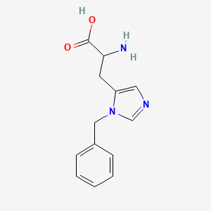 molecular formula C13H15N3O2 B13732357 2-Amino-3-(3-benzyl-3H-imidazol-4-yl)-propionic acid CAS No. 3617-60-5