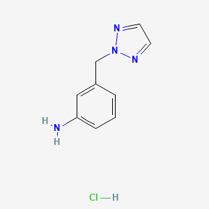 molecular formula C9H11ClN4 B13732371 3-(Triazol-2-ylmethyl)aniline;hydrochloride 