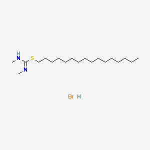 molecular formula C19H41BrN2S B13732404 Pseudourea, 2-hexadecyl-1,3-dimethyl-2-thio-, monohydrobromide CAS No. 15724-08-0