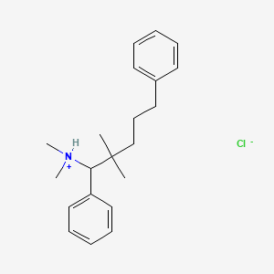 molecular formula C21H30ClN B13732411 1,5-Diphenyl-2,2-dimethyl-1-dimethylaminopentane hydrochloride CAS No. 4220-01-3