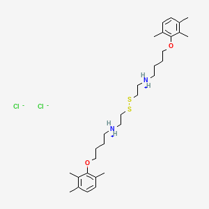 molecular formula C30H50Cl2N2O2S2 B13732443 Disulfide, bis(2-((4-(2,3,6-trimethylphenoxy)butyl)amino)ethyl)-, dihydrochloride CAS No. 38920-81-9
