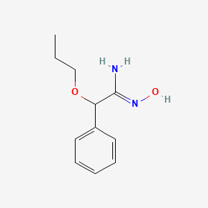 molecular formula C11H16N2O2 B13732448 2-Phenyl-2-propoxyacetamidoxime CAS No. 33954-78-8