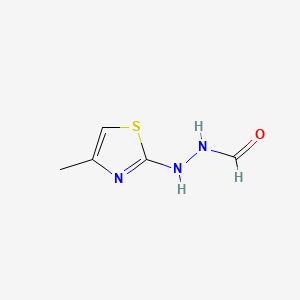 molecular formula C5H7N3OS B13732451 2-(4-Methyl-2-thiazolyl)hydrazinecarboxaldehyde CAS No. 32852-21-4