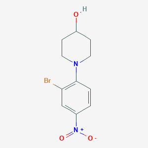 molecular formula C11H13BrN2O3 B1373248 1-(2-Bromo-4-nitrophenyl)piperidin-4-ol CAS No. 1072944-61-6