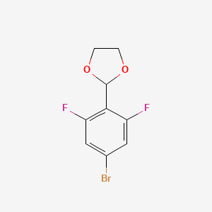 molecular formula C9H7BrF2O2 B1373250 2-(4-Bromo-2,6-difluorophenyl)-1,3-dioxolane CAS No. 773087-43-7