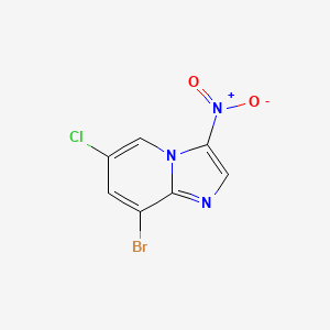 molecular formula C7H3BrClN3O2 B1373251 8-Bromo-6-chloro-3-nitroimidazo[1,2-a]pyridine CAS No. 1072944-56-9