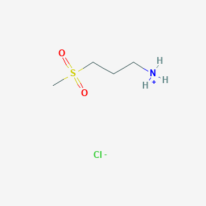 molecular formula C4H12ClNO2S B13732524 3-Methanesulfonyl-propyl-ammonium chloride 