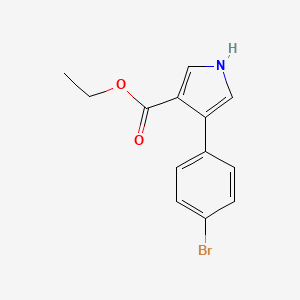 molecular formula C13H12BrNO2 B13732531 4-(4-Bromophenyl)-1H-pyrrole-3-carboxylic acidethyl ester 