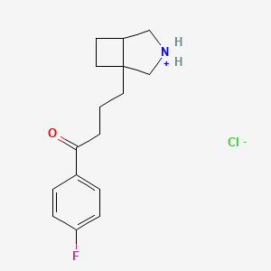 molecular formula C16H21ClFNO B13732556 4-(3-Azabicyclo(3.2.0)heptyl)-p-fluorobutyrophenone hydrochloride CAS No. 15997-79-2