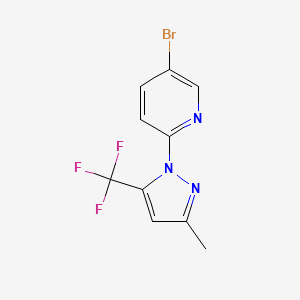 5-Bromo-2-(3-methyl-5-(trifluoromethyl)-1H-pyrazol-1-yl)pyridine