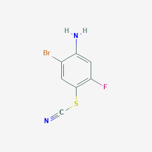 molecular formula C7H4BrFN2S B1373259 2-Bromo-5-fluoro-4-thiocyanatoaniline CAS No. 1133115-25-9