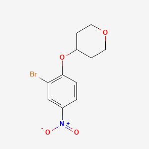 molecular formula C11H12BrNO4 B1373263 4-(2-Bromo-4-nitrophenoxy)tetrahydro-2H-pyran CAS No. 1072944-62-7